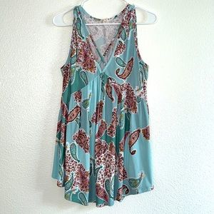 Paisley print tank, size XL
